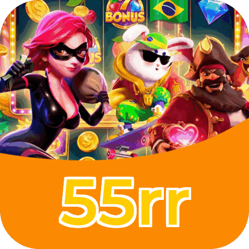 Interface do aplicativo 55rr mostrando jogos disponíveis no iOS e Android